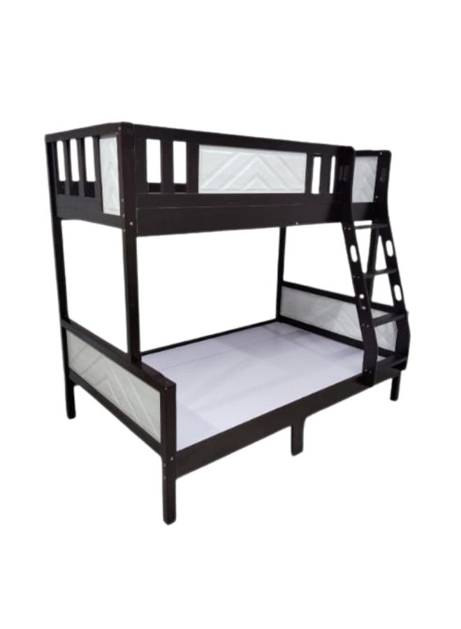 Sunlit Home Ahmia Twin Over Double Bunk Bed 190x90cm (Top) & 190x120cm (Bottom) – Wooden Frame with Ladder & Safety Guardrails - Image 3